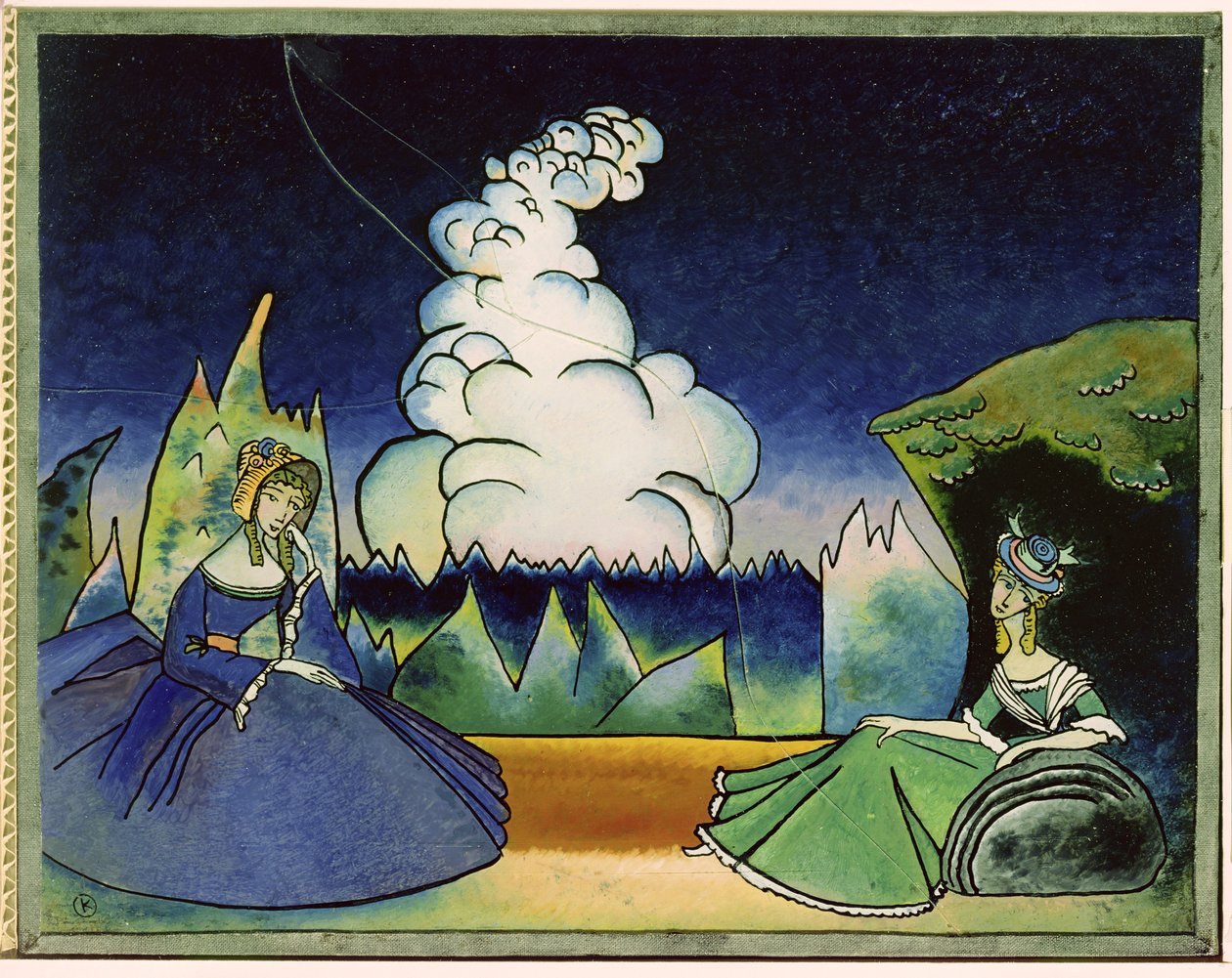 Bílý oblak, 1918 od Wassily Kandinsky