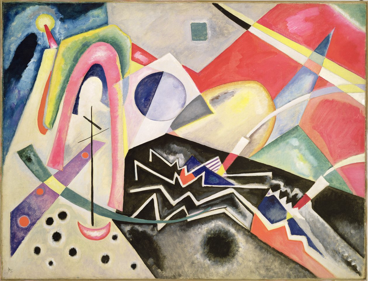 Bílý cik-cak, 1922 od Wassily Kandinsky