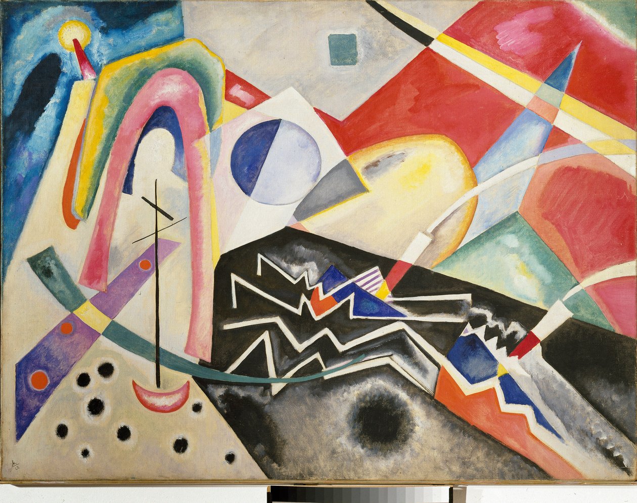Cik-cak (cik-cak) bílá Malba Vasilije Kandinského (nebo Wassily Kandinského či Kandinského, 1866-1944) 1922 Rozm. 95x125 cm Benátky, Museo dArte Moderna Ca Pesaro od Wassily Kandinsky