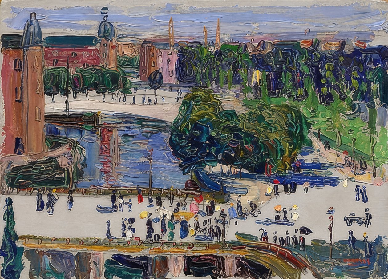 Amsterdam - pohled z okna. 1904 od Wassily Kandinsky