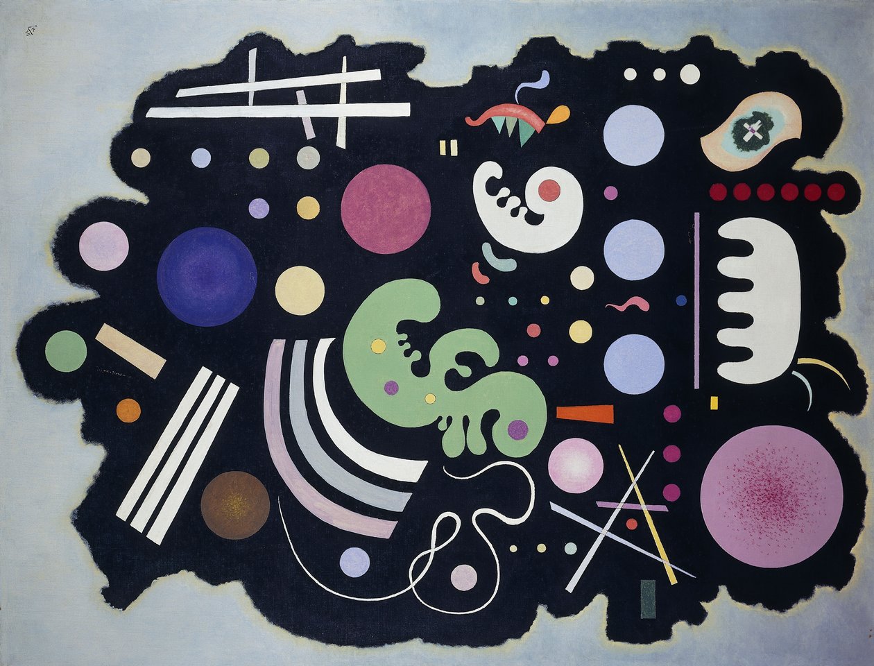 Černý patchwork; Noir Bigarre od Wassily Kandinsky