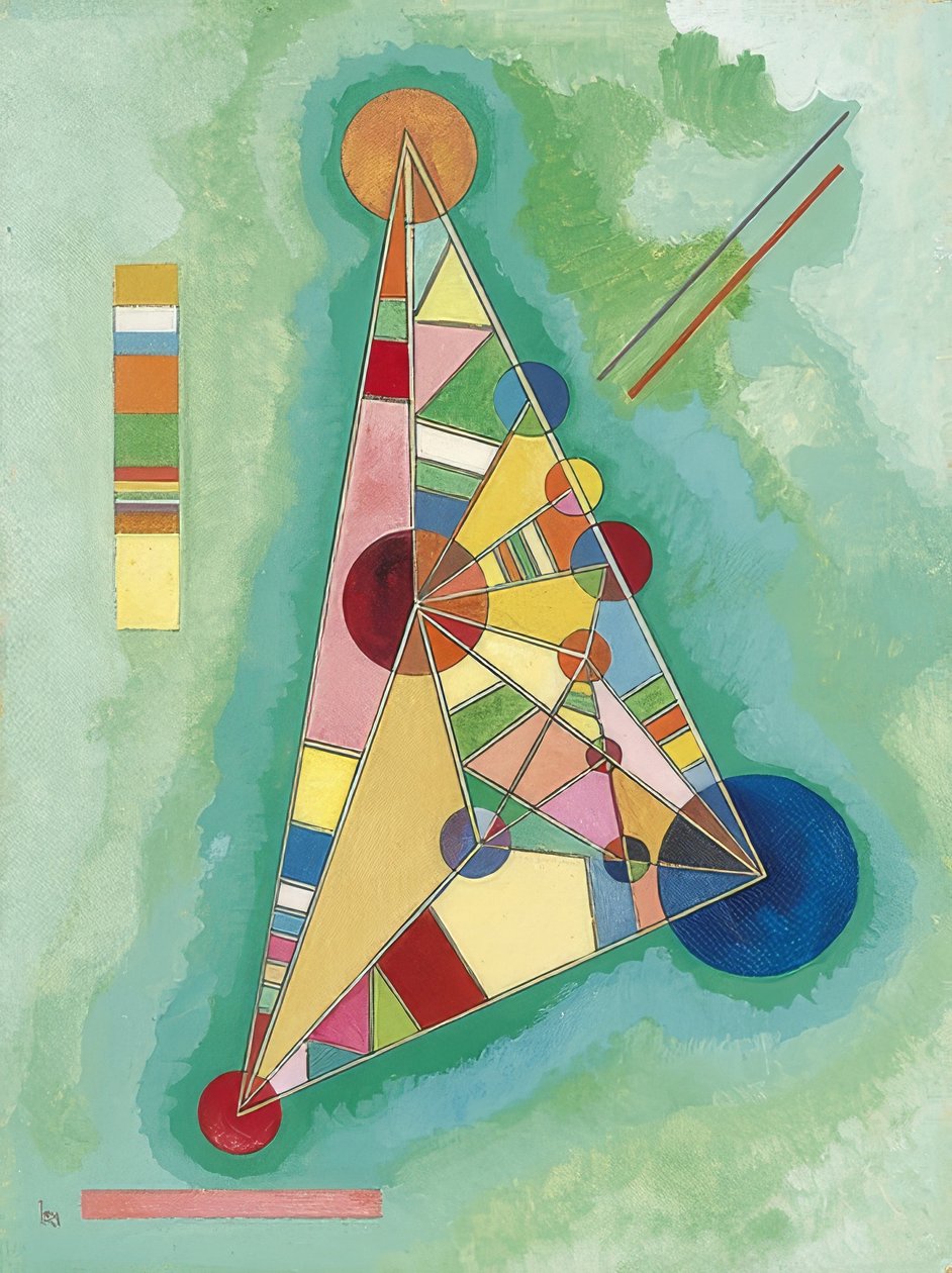 Barevné v trojúhelníku. 1927 od Wassily Kandinsky