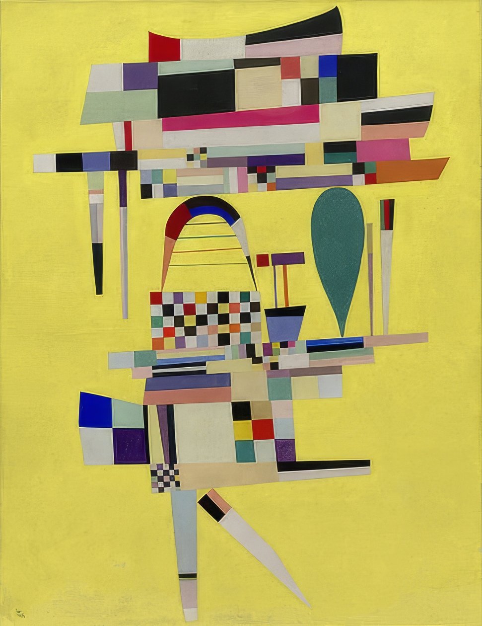 Žlutý obraz (La Toile jaune). 1938 od Wassily Kandinsky