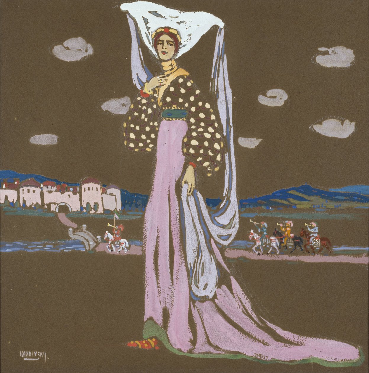 Noc (Kráčící dáma) od Wassily Kandinsky