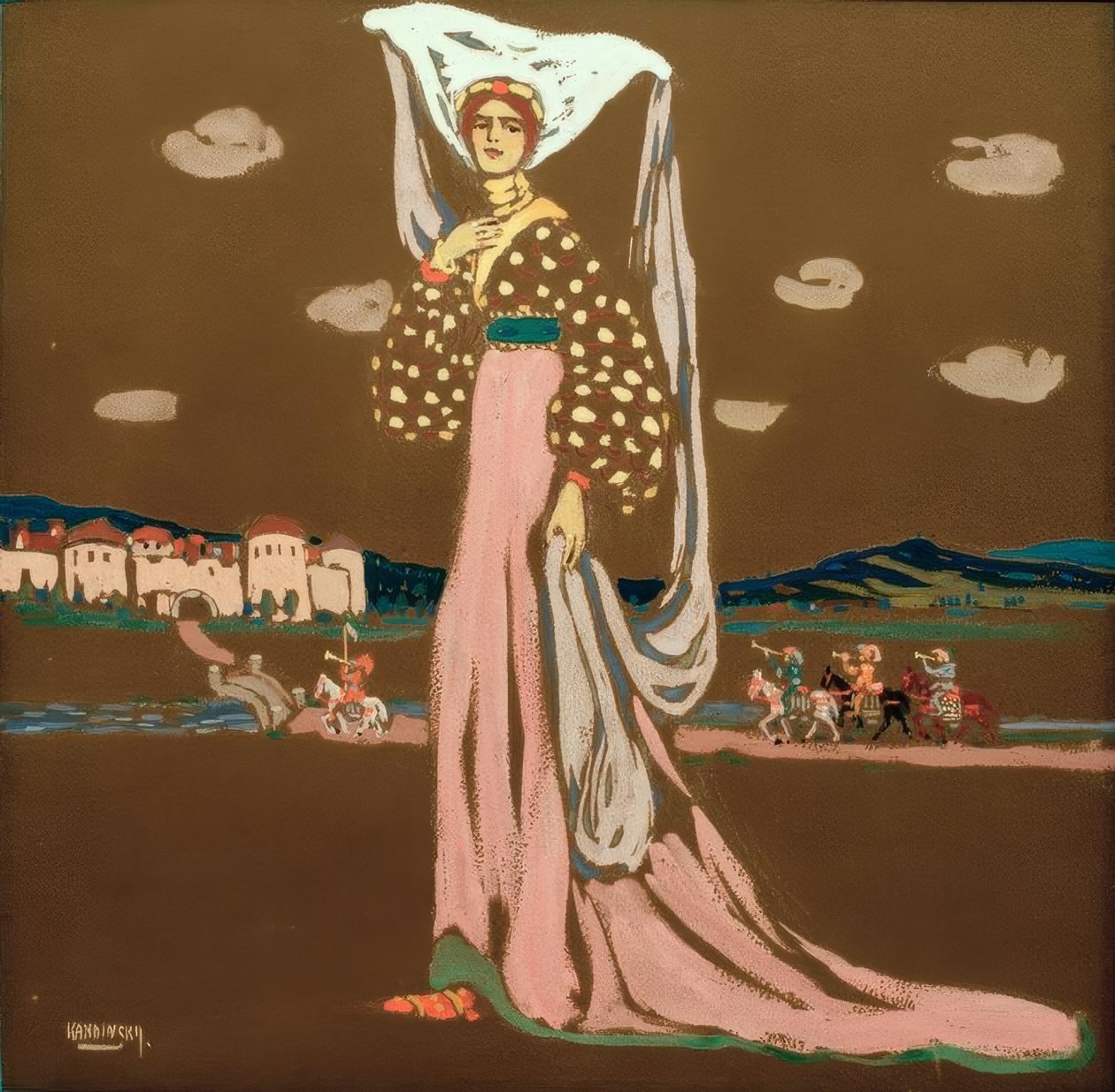 Noc (chodící dáma) od Wassily Kandinsky