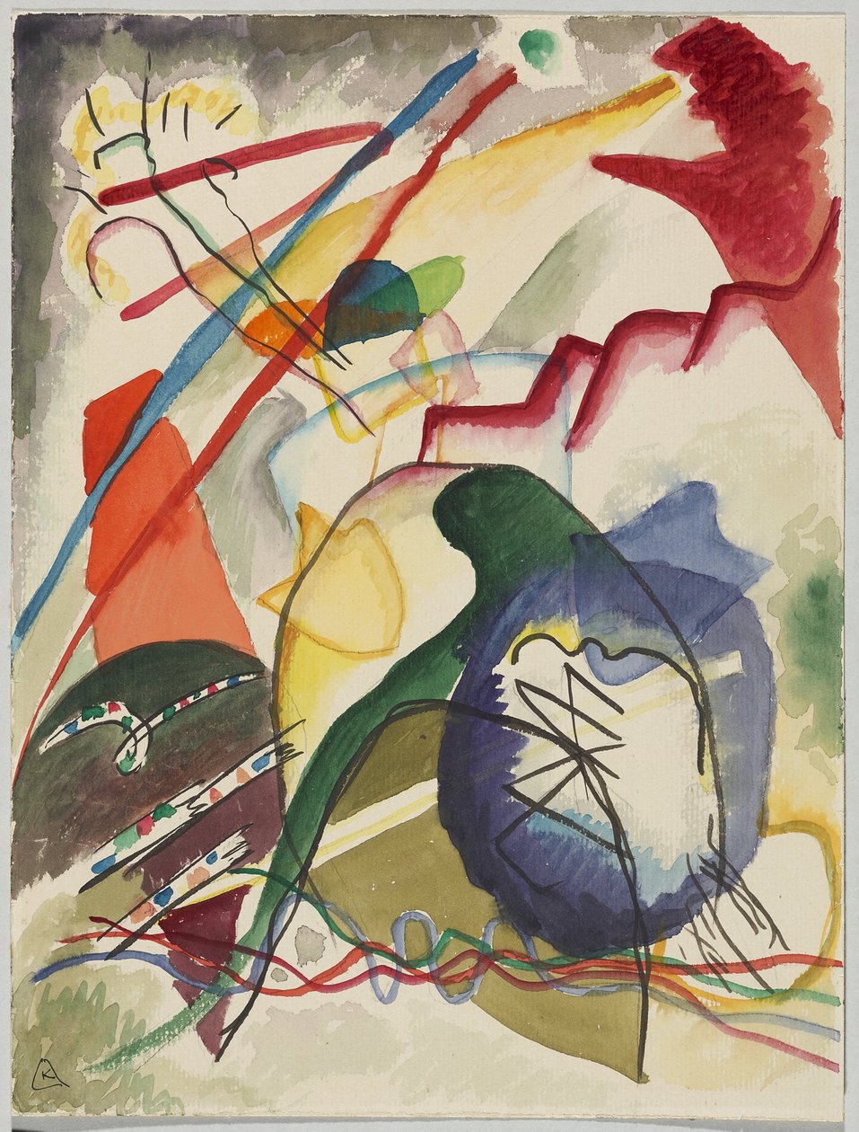 Návrh filmu „Obrázek s bílým okrajem“ od Wassily Kandinsky
