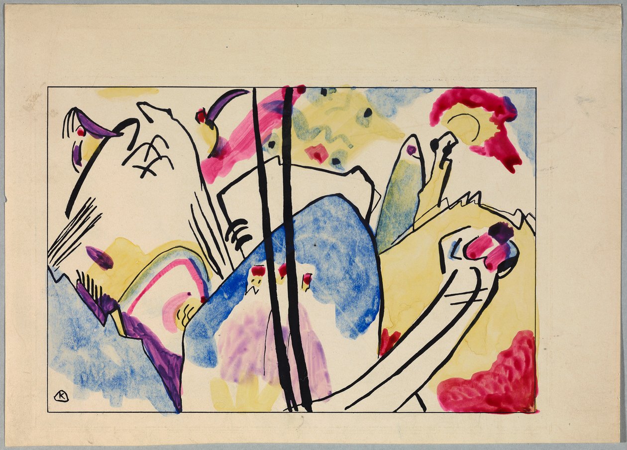 Návrh pro "Composition IV" od Wassily Kandinsky