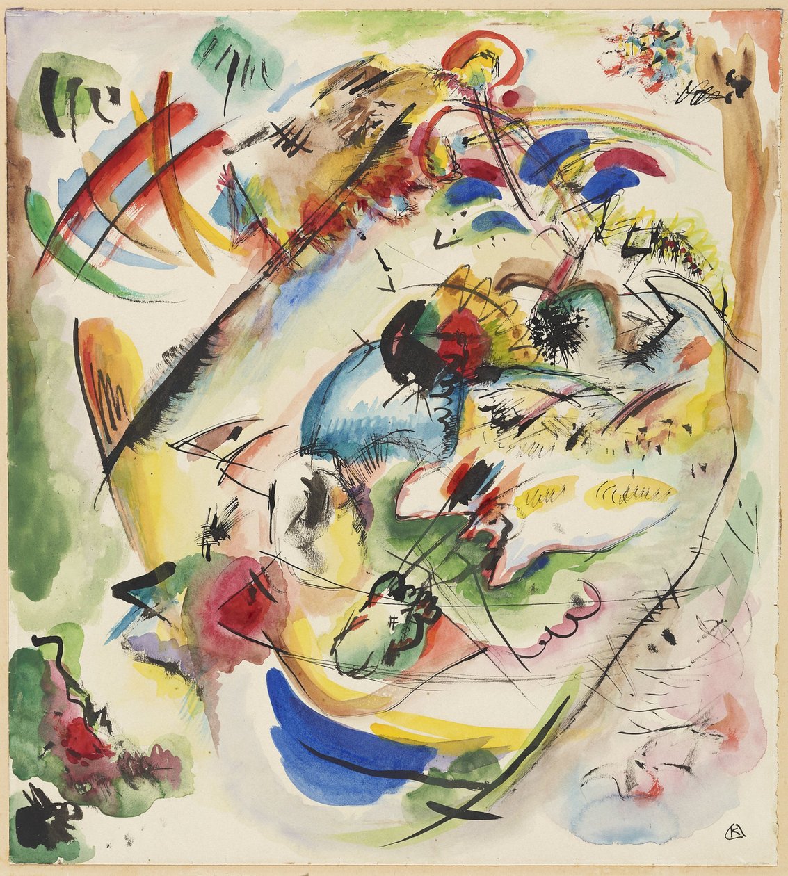 Předloha pro „Dreamy Improvisation“ od Wassily Kandinsky