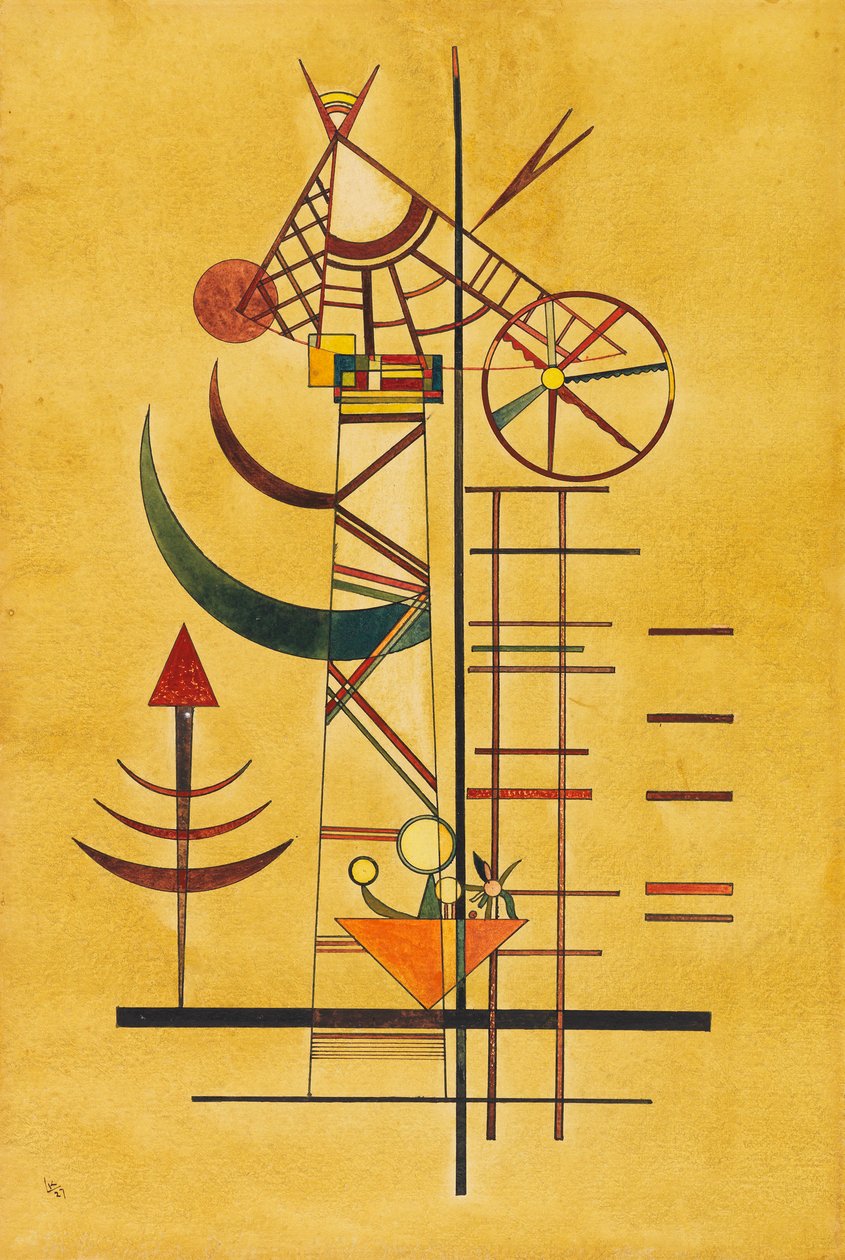 Zakřivené hroty, 1927. od Wassily Kandinsky