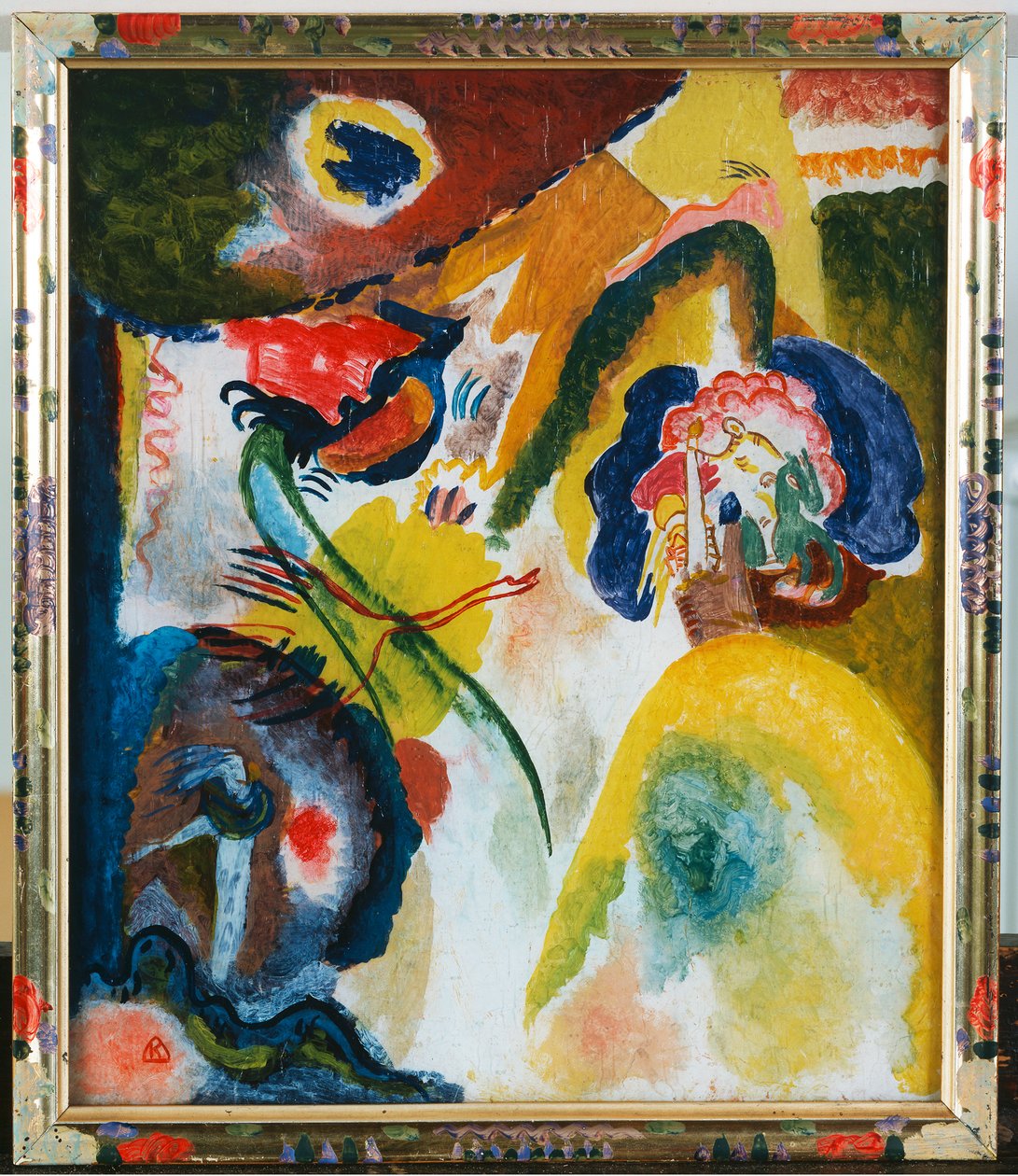 Skleněný obrázek s labutí od Wassily Kandinsky