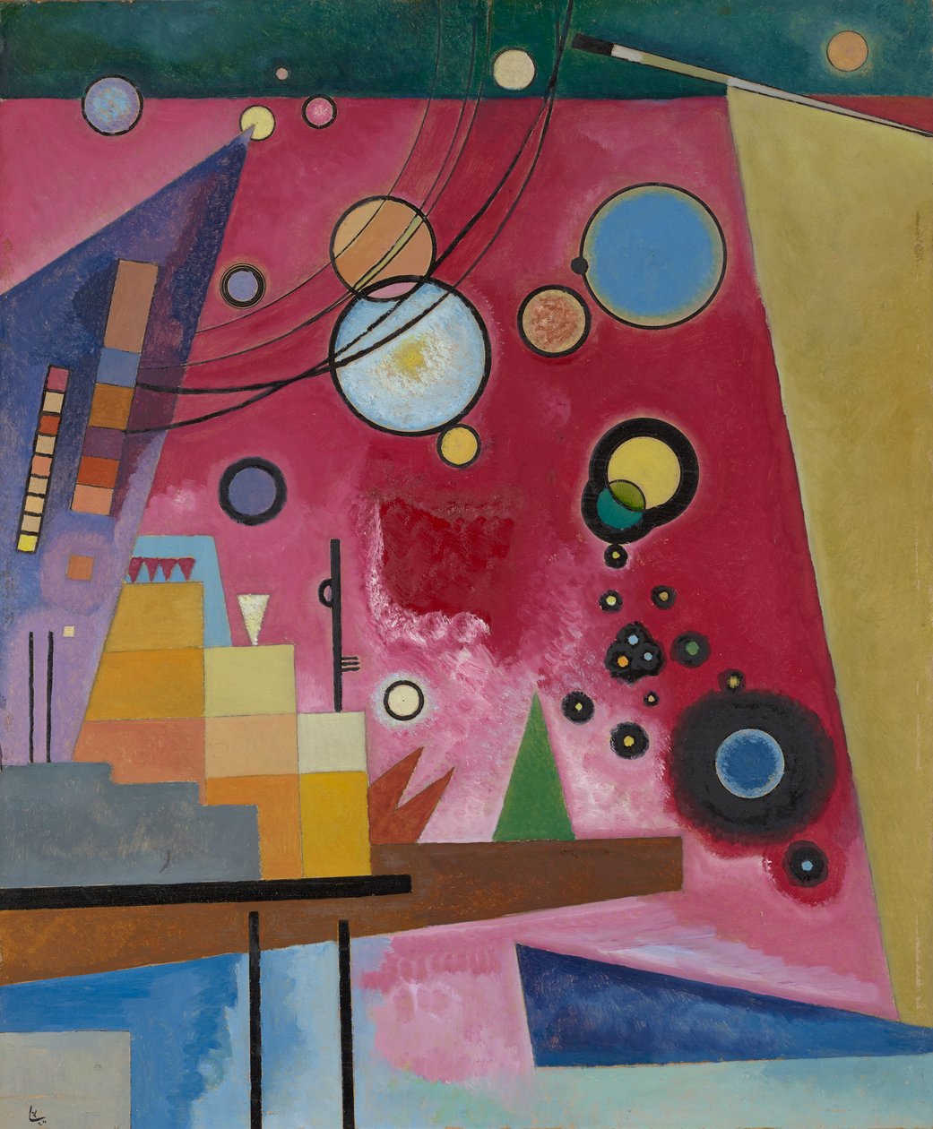 Heavy Red, 1924 (olej na kartonu) od Wassily Kandinsky