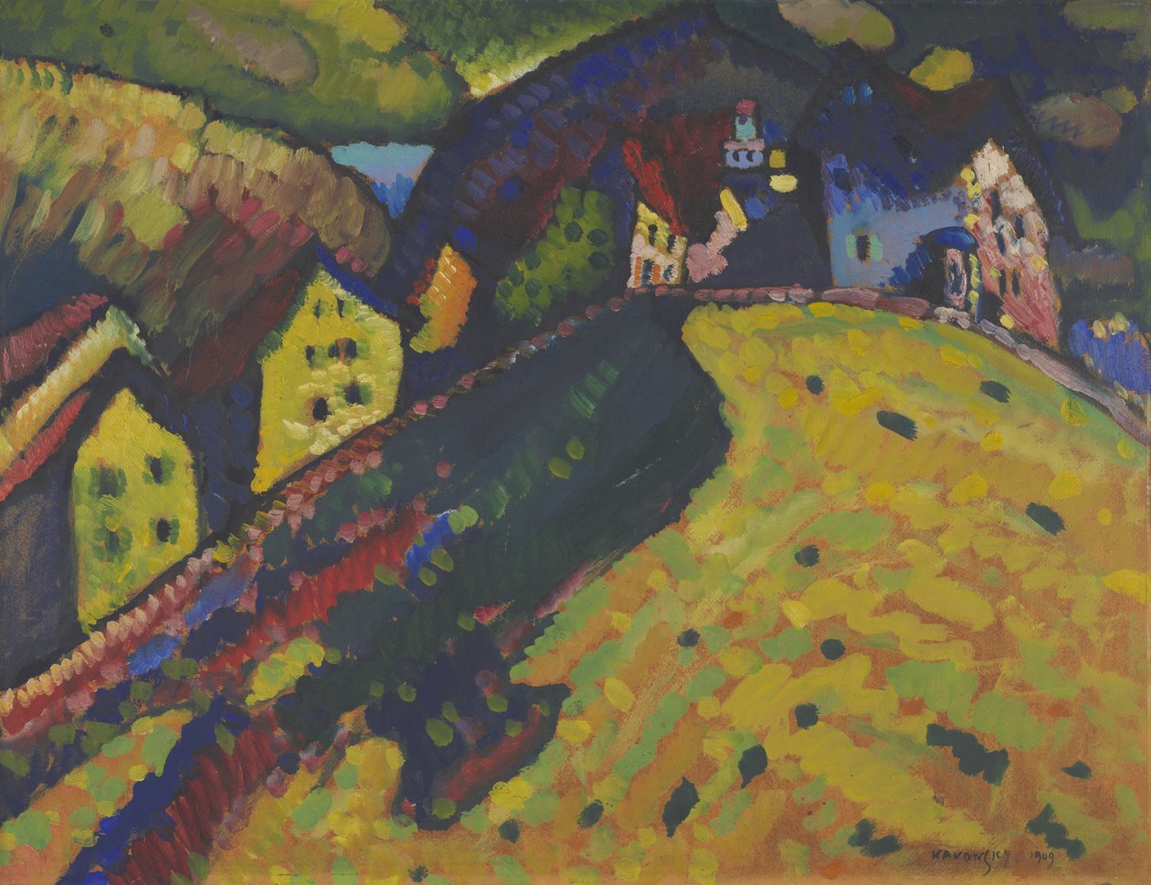 Domy v Murnau, 1909 od Wassily Kandinsky