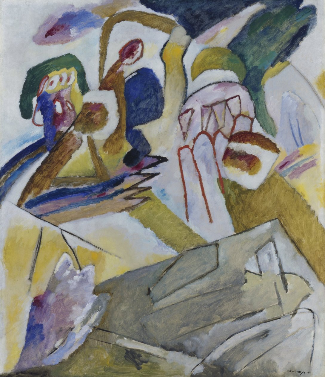 Improvizace 18 (s náhrobkem) od Wassily Kandinsky