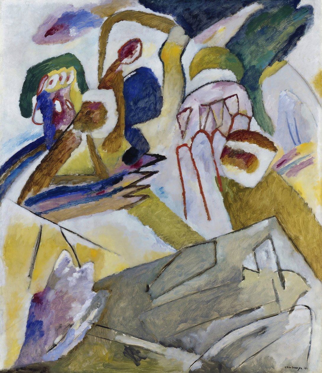 Improvizace 18, s náhrobkem, 1911. od Wassily Kandinsky