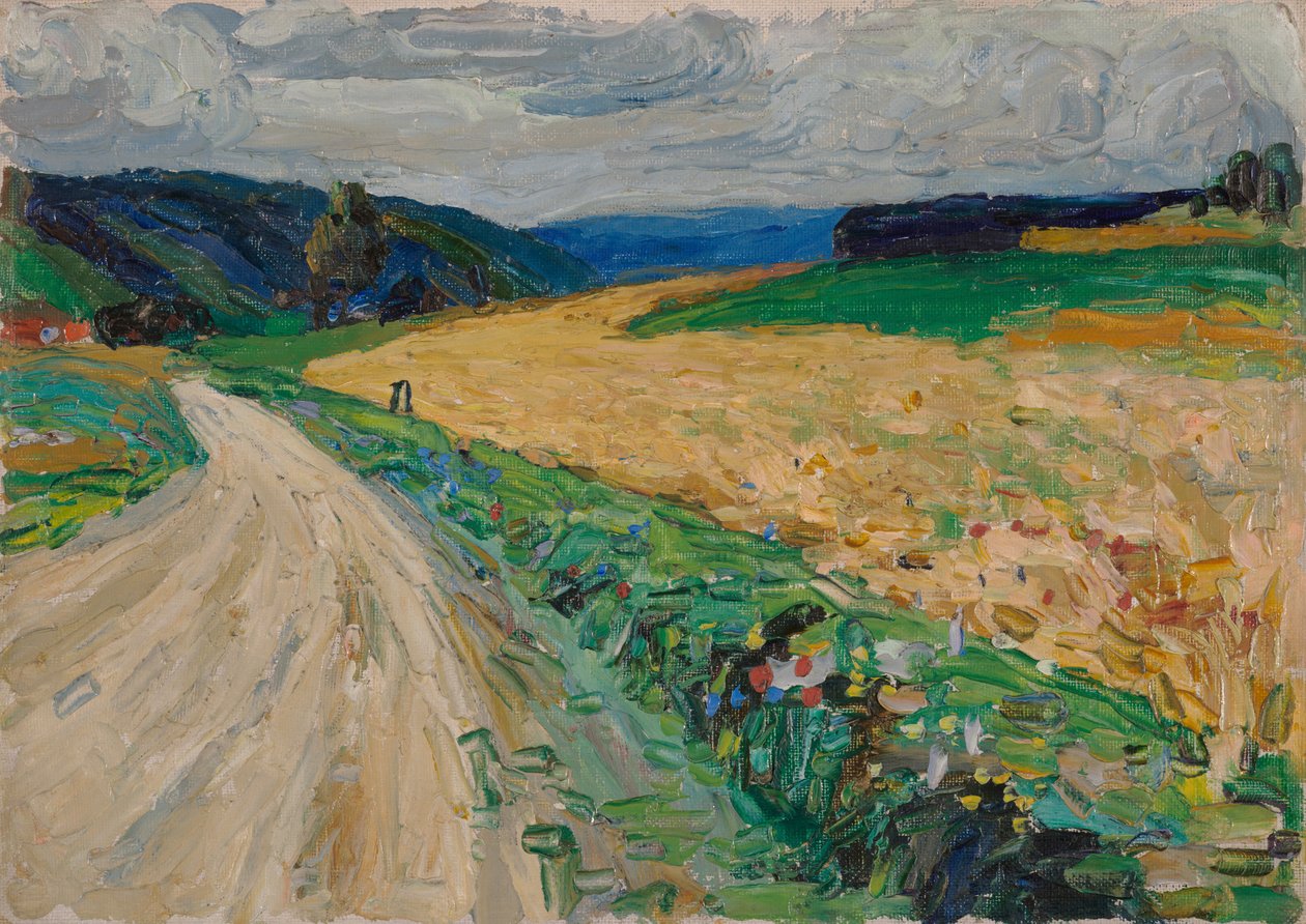 Kallmünz - přírodní studie na kočáře žluté pošty od Wassily Kandinsky