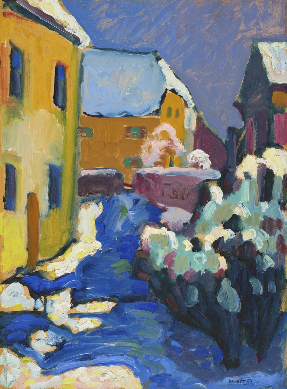 Kochel – hřbitov a fara od Wassily Kandinsky