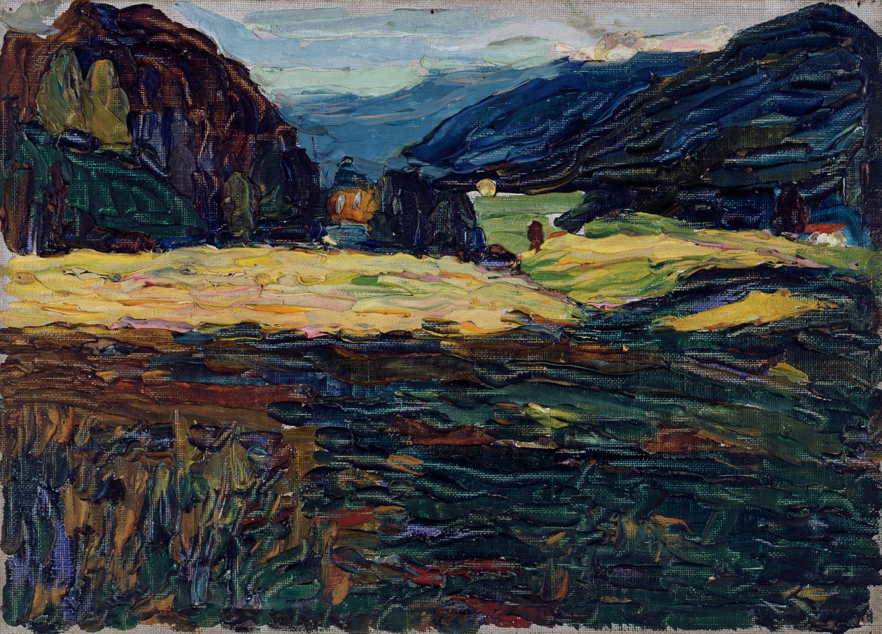 Kochel - Krajina s hradem od Wassily Kandinsky