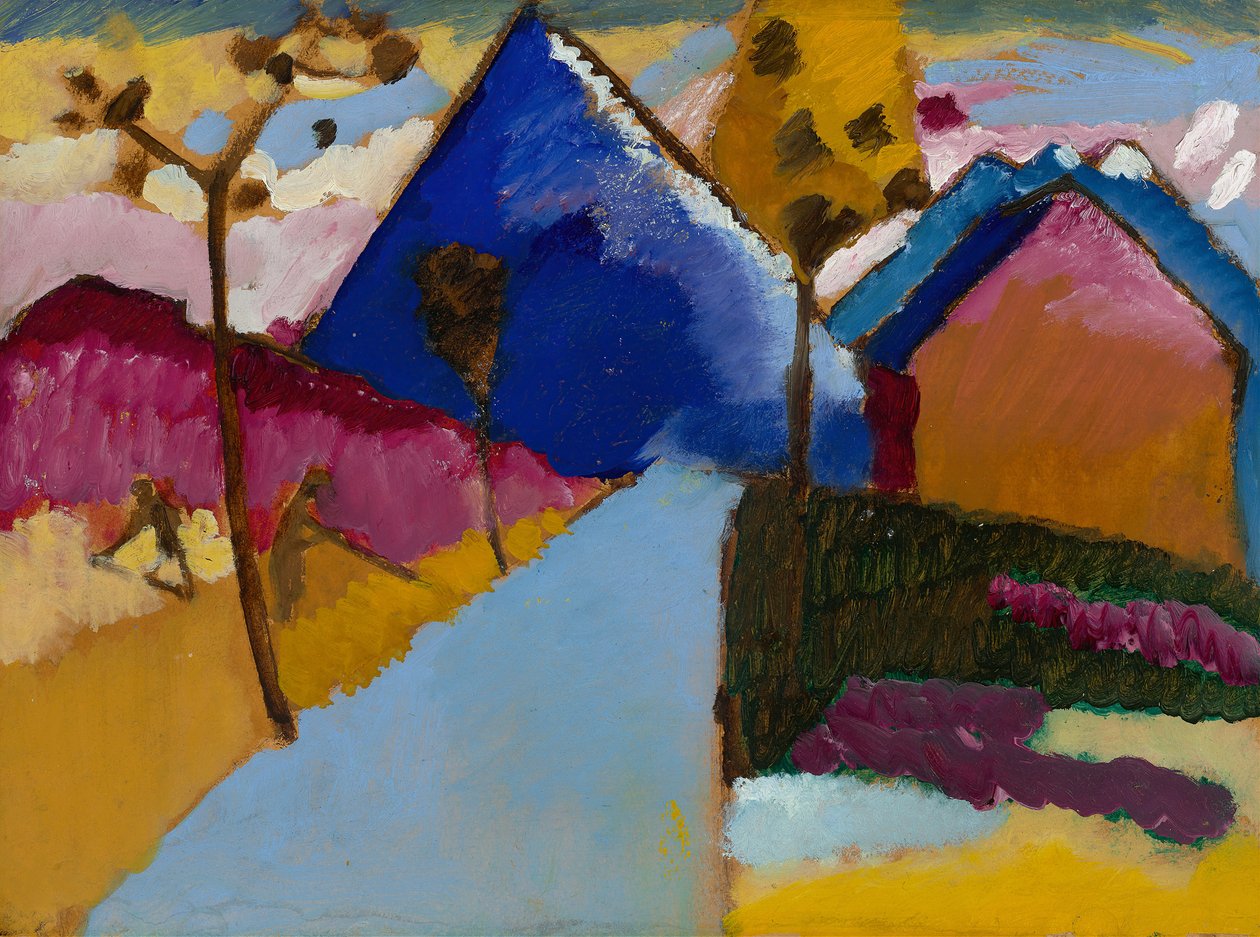 Kochel, Přímá ulice, 1909. od Wassily Kandinsky