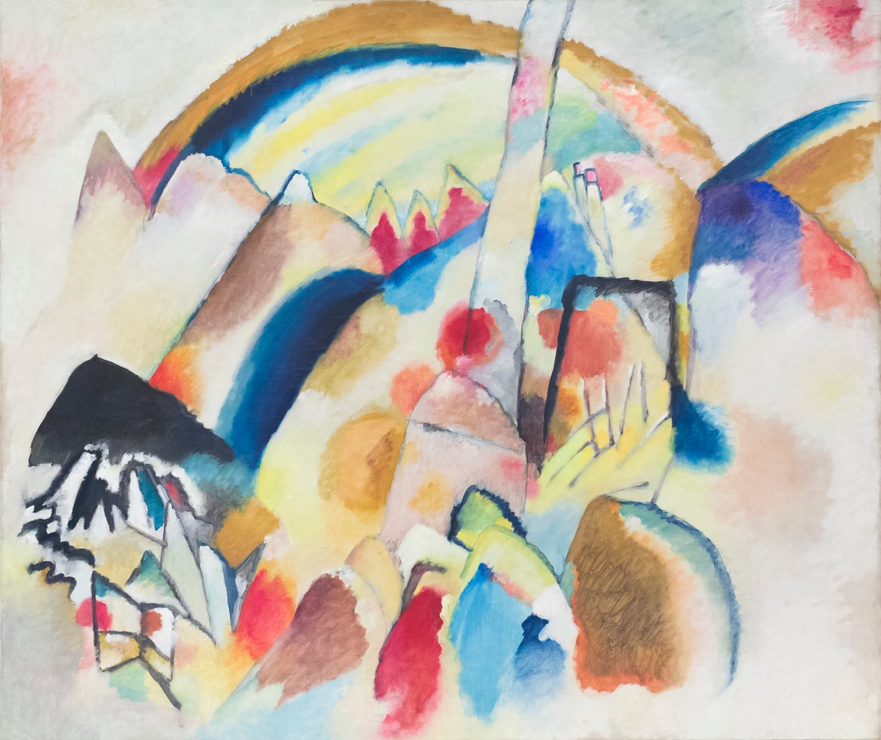 Krajina s červenými skvrnami, č. 2 od Wassily Kandinsky
