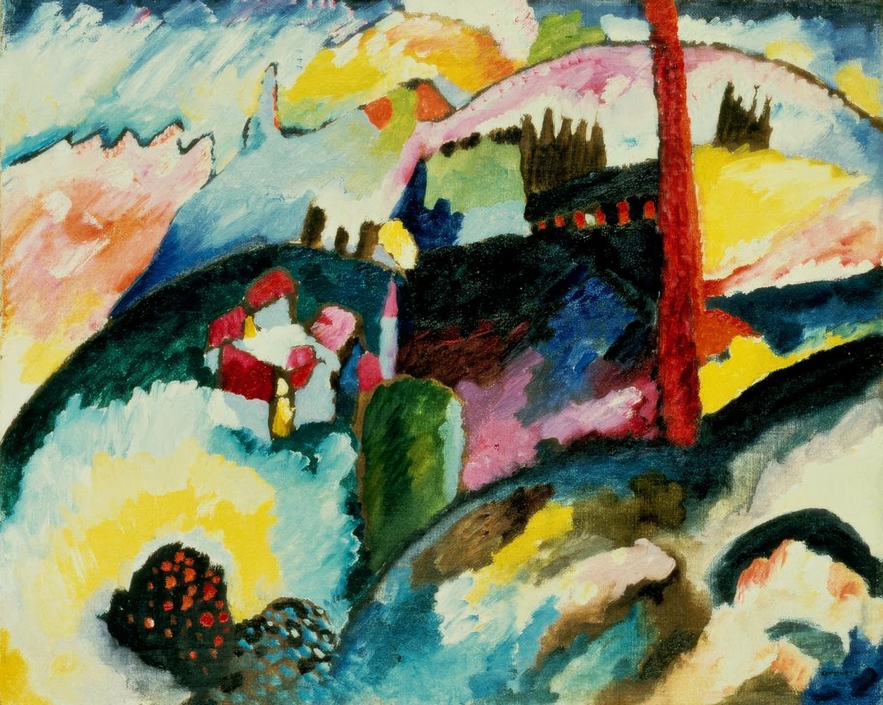 Krajina s továrním komínem od Wassily Kandinsky