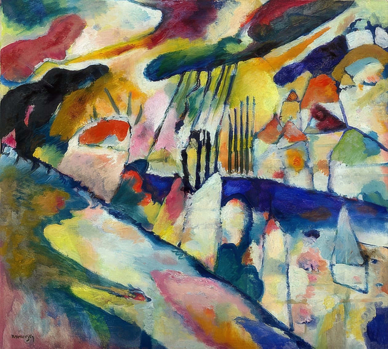 Krajina s deštěm. 1913 od Wassily Kandinsky
