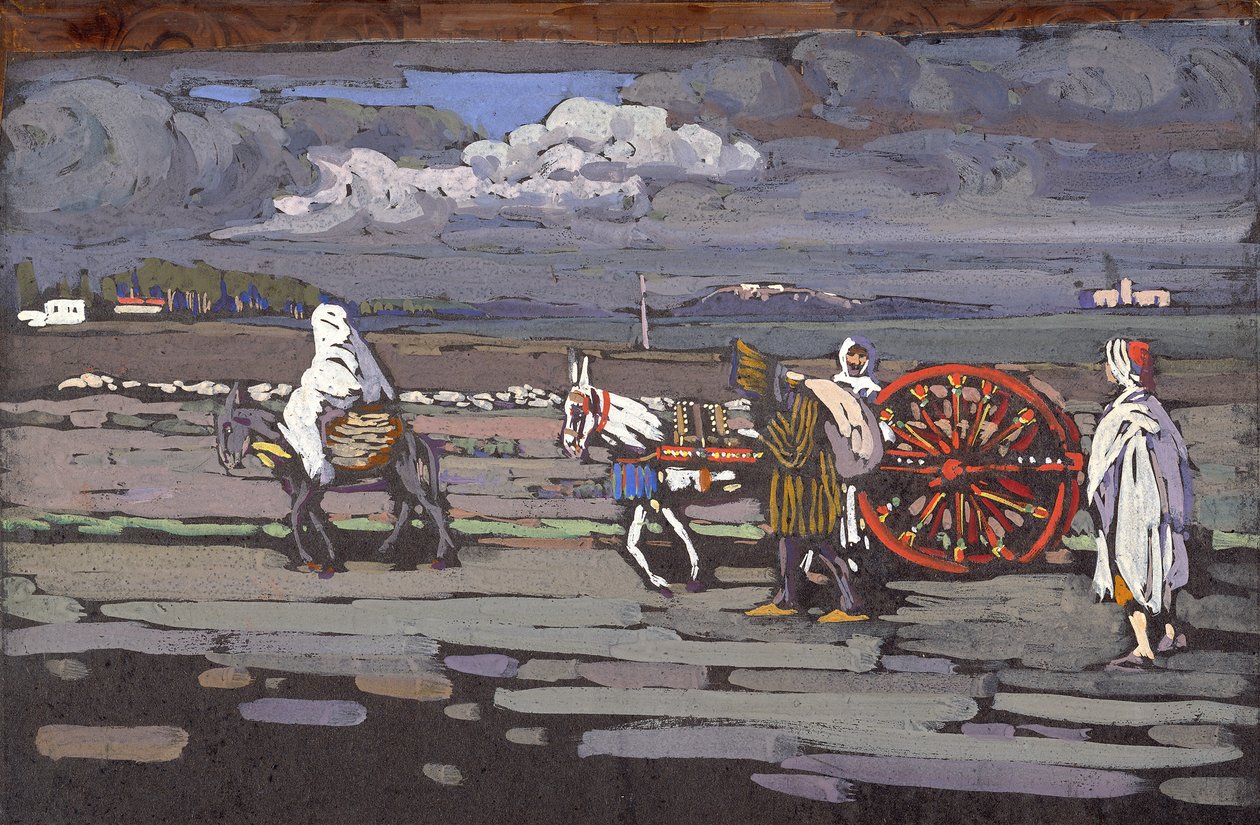 venkovská cesta od Wassily Kandinsky
