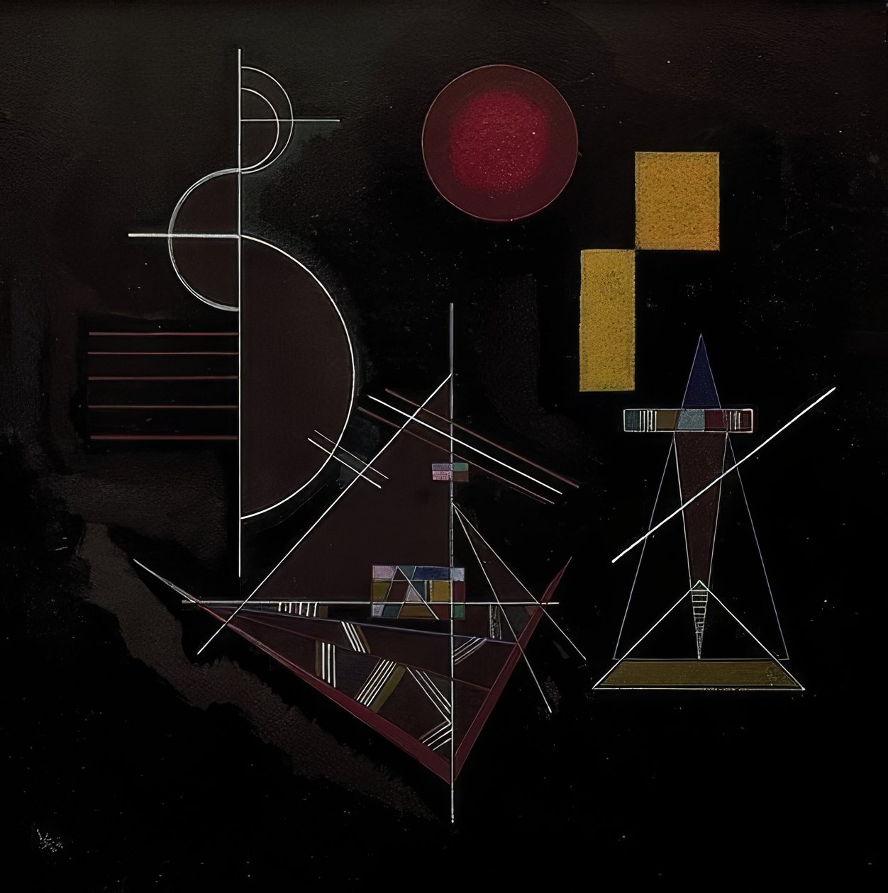Lehké v těžkém (lehké v zwaar). 1929 od Wassily Kandinsky