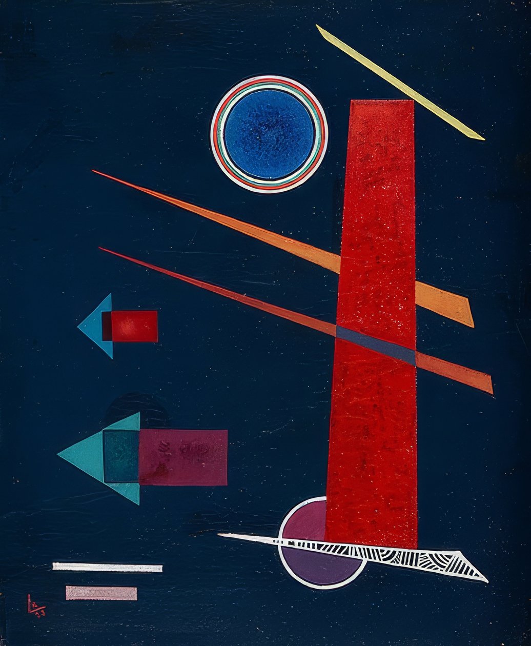Silná červená. 1928 od Wassily Kandinsky