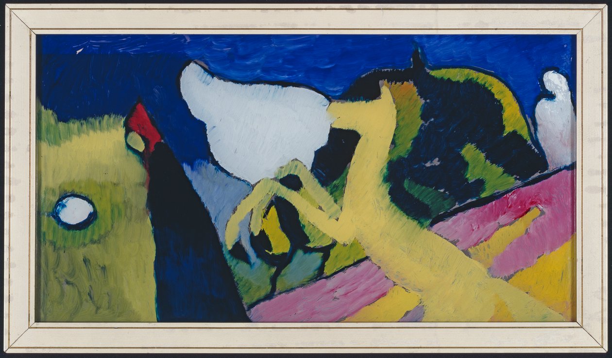 Se žlutým koněm od Wassily Kandinsky