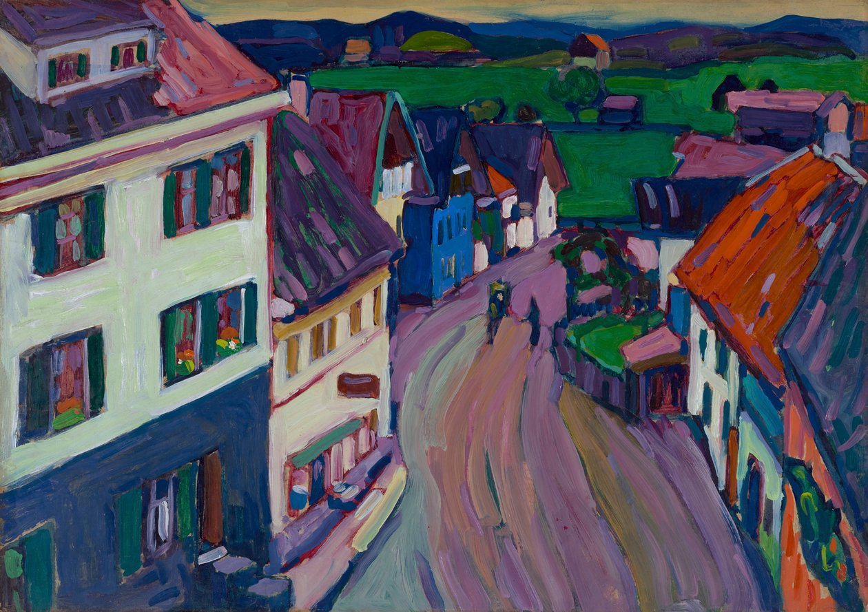 Murnau - pohled z okna Griesbräu od Wassily Kandinsky