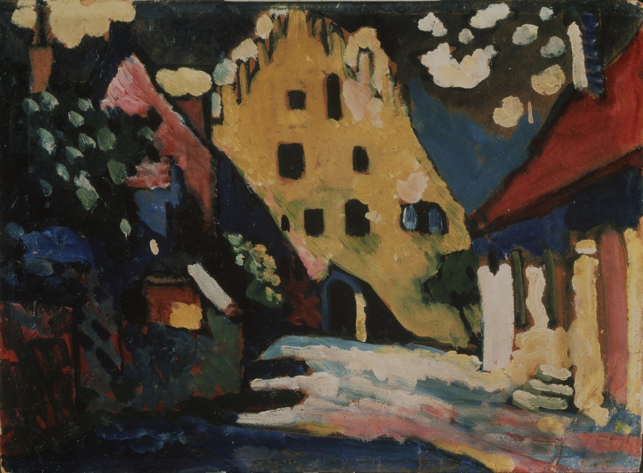 Murnau. Zámecký dvůr, 1908 od Wassily Kandinsky