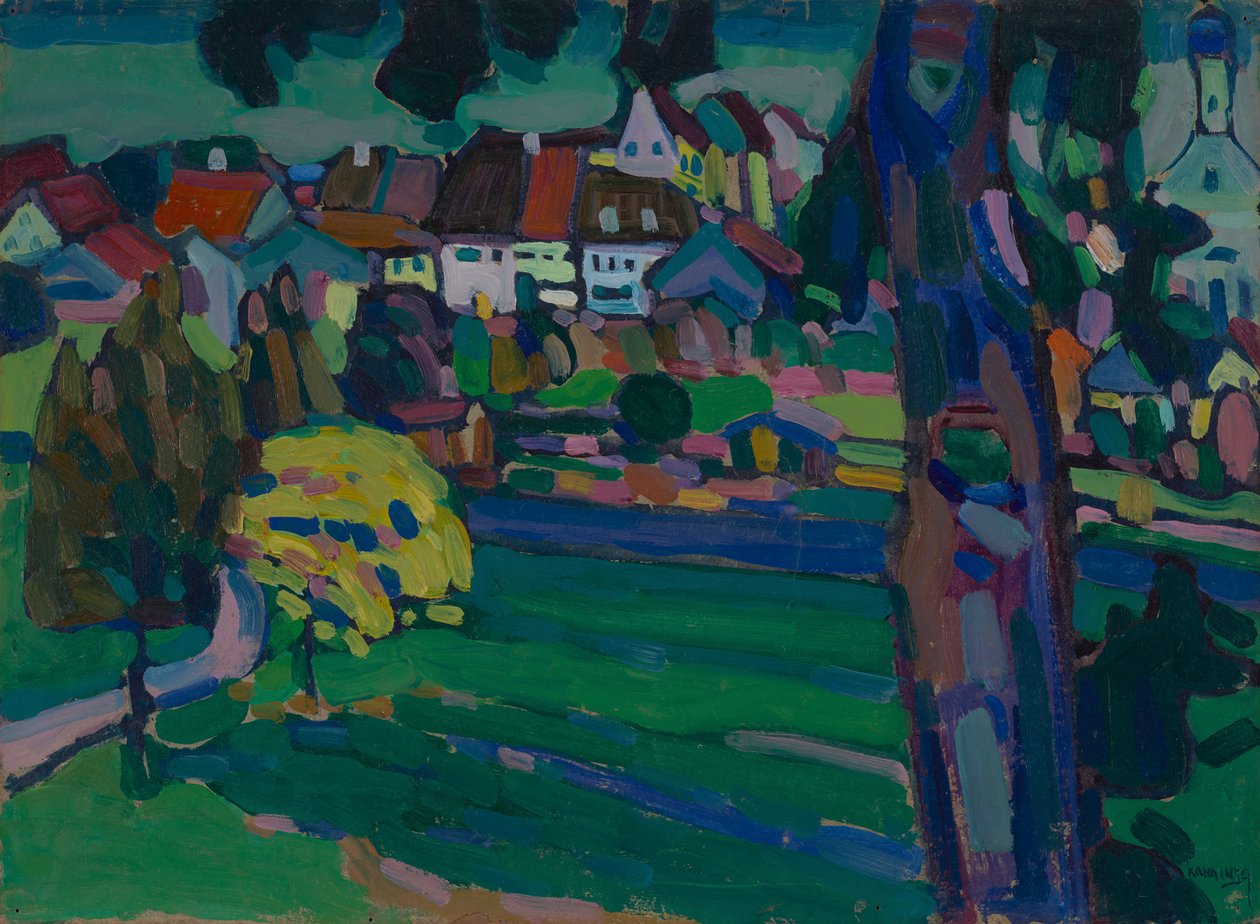 Murnau - Studie na "Krajina s kmenem stromu" od Wassily Kandinsky