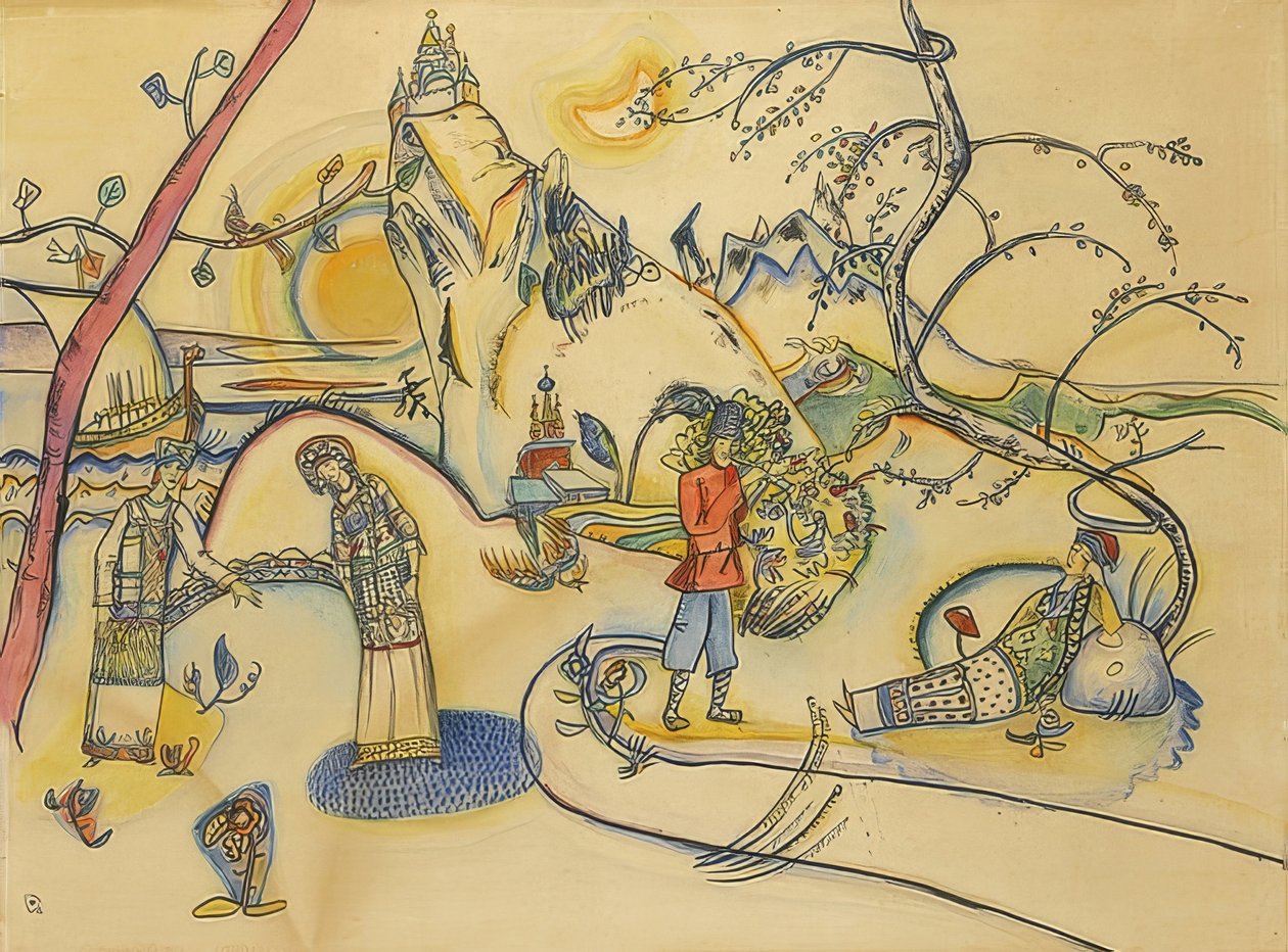 Nepojmenovaná. 1915 od Wassily Kandinsky