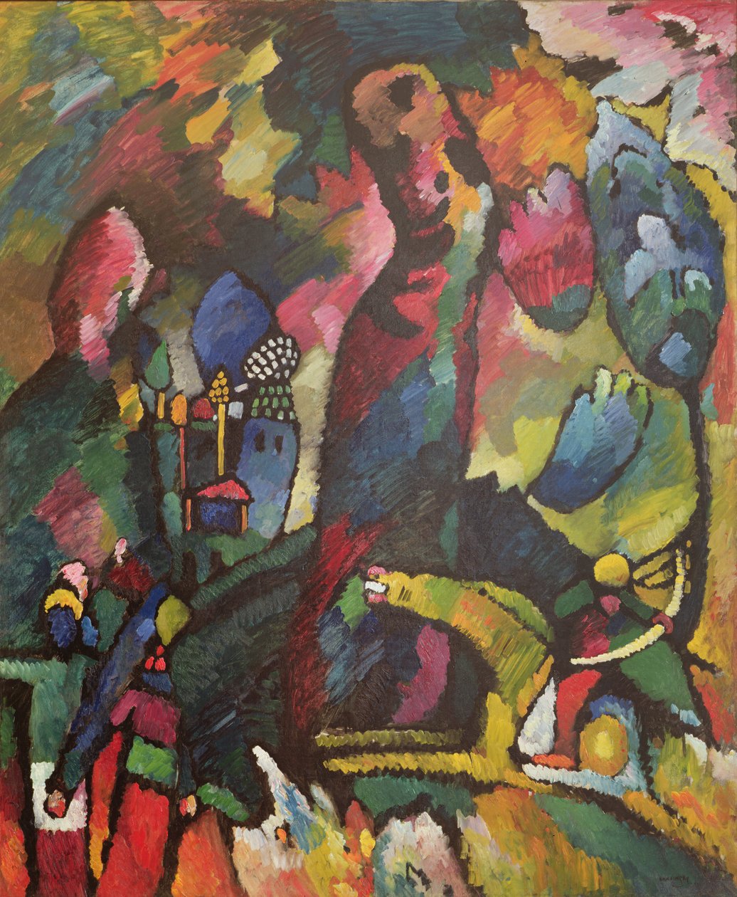 Obrázek s lukostřelcem, 1909 od Wassily Kandinsky