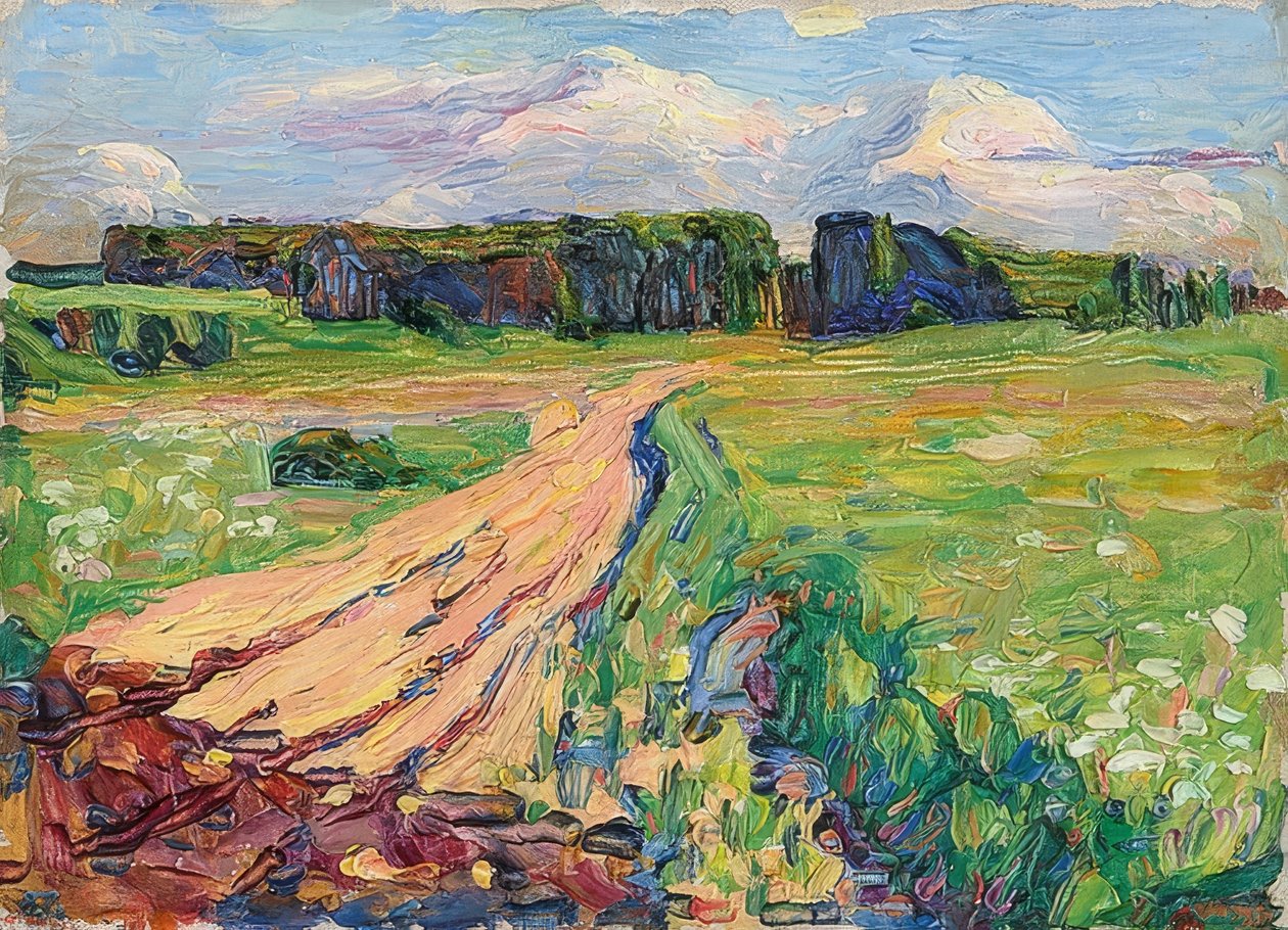 Planegg I. Krajina u Mnichova. Kolem roku 1901 od Wassily Kandinsky