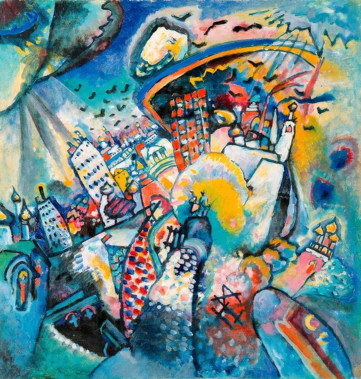Rudé náměstí od Wassily Kandinsky