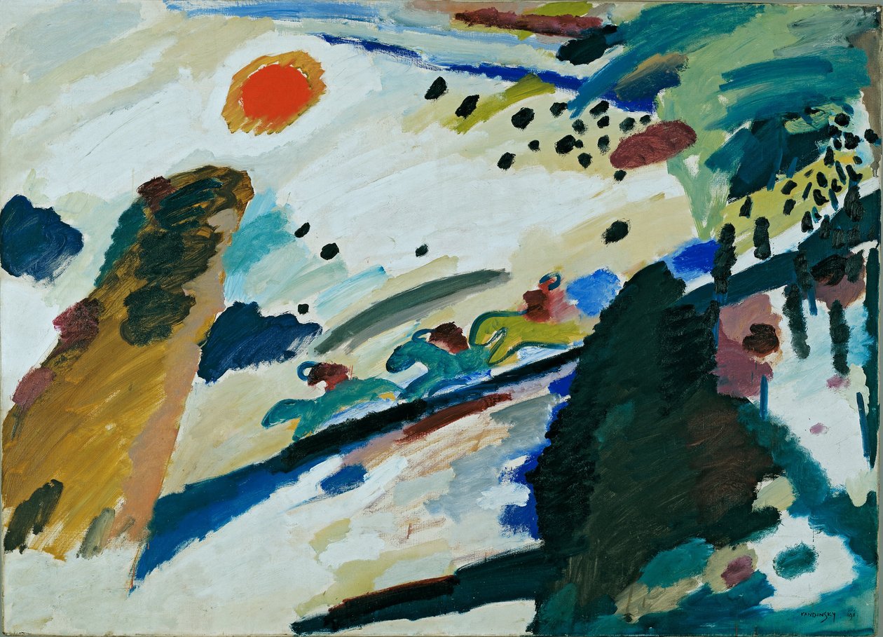 Romantická krajina od Wassily Kandinsky