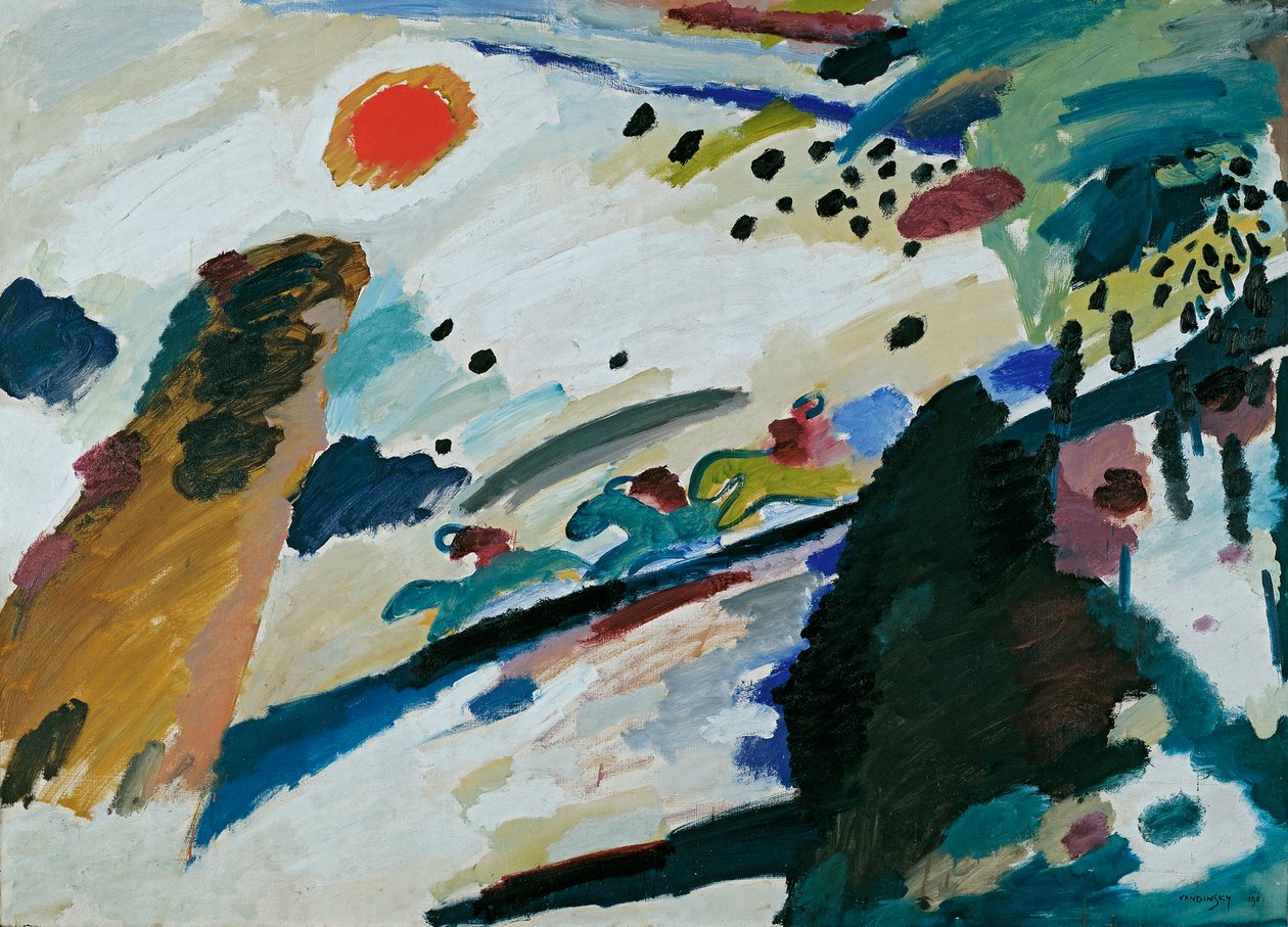 Romantická krajina od Wassily Kandinsky