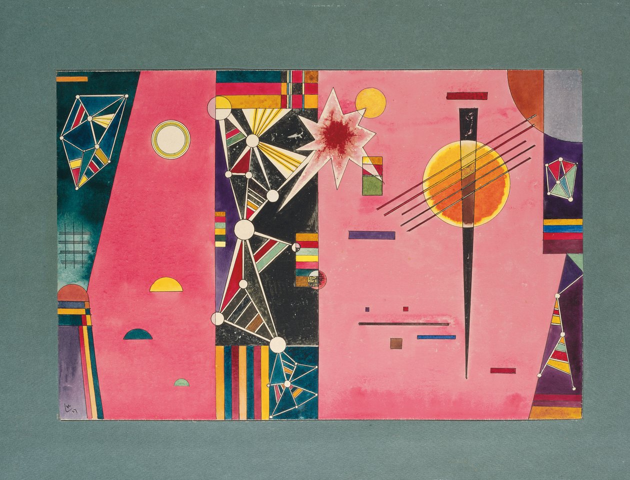 Růže červená; Rosa Rot od Wassily Kandinsky