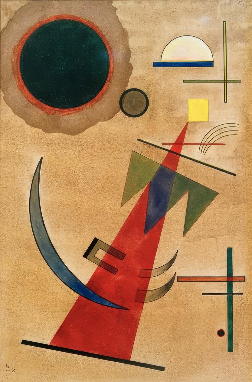 Špičatá červená od Wassily Kandinsky
