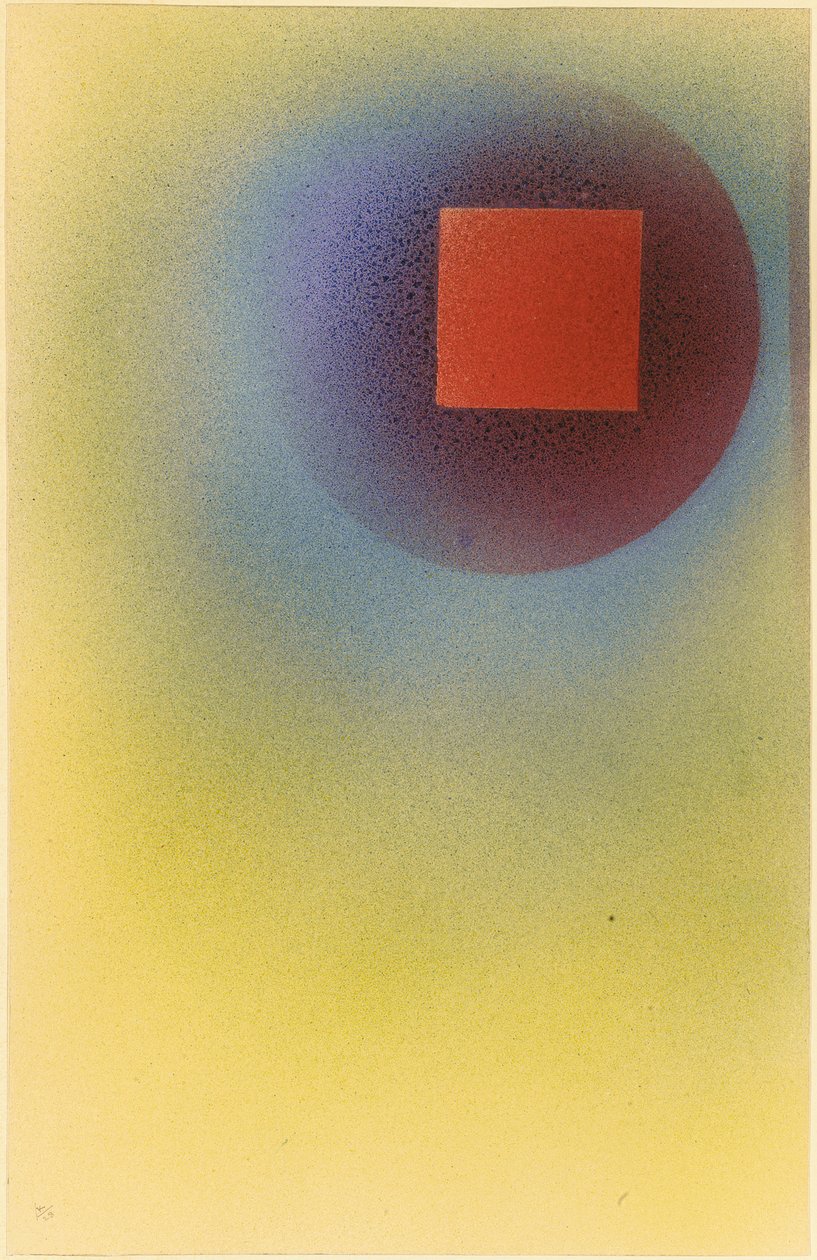 Čtverec v kruhu od Wassily Kandinsky