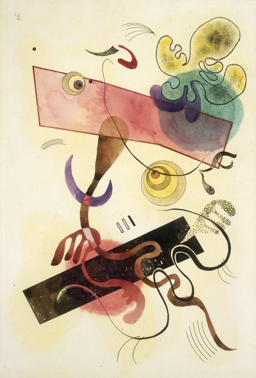 Skvrny: zelená a růžová od Wassily Kandinsky