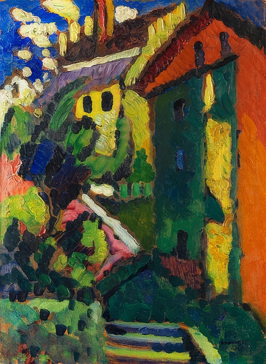 Schodiště do zámku (Murnau). 1909 od Wassily Kandinsky