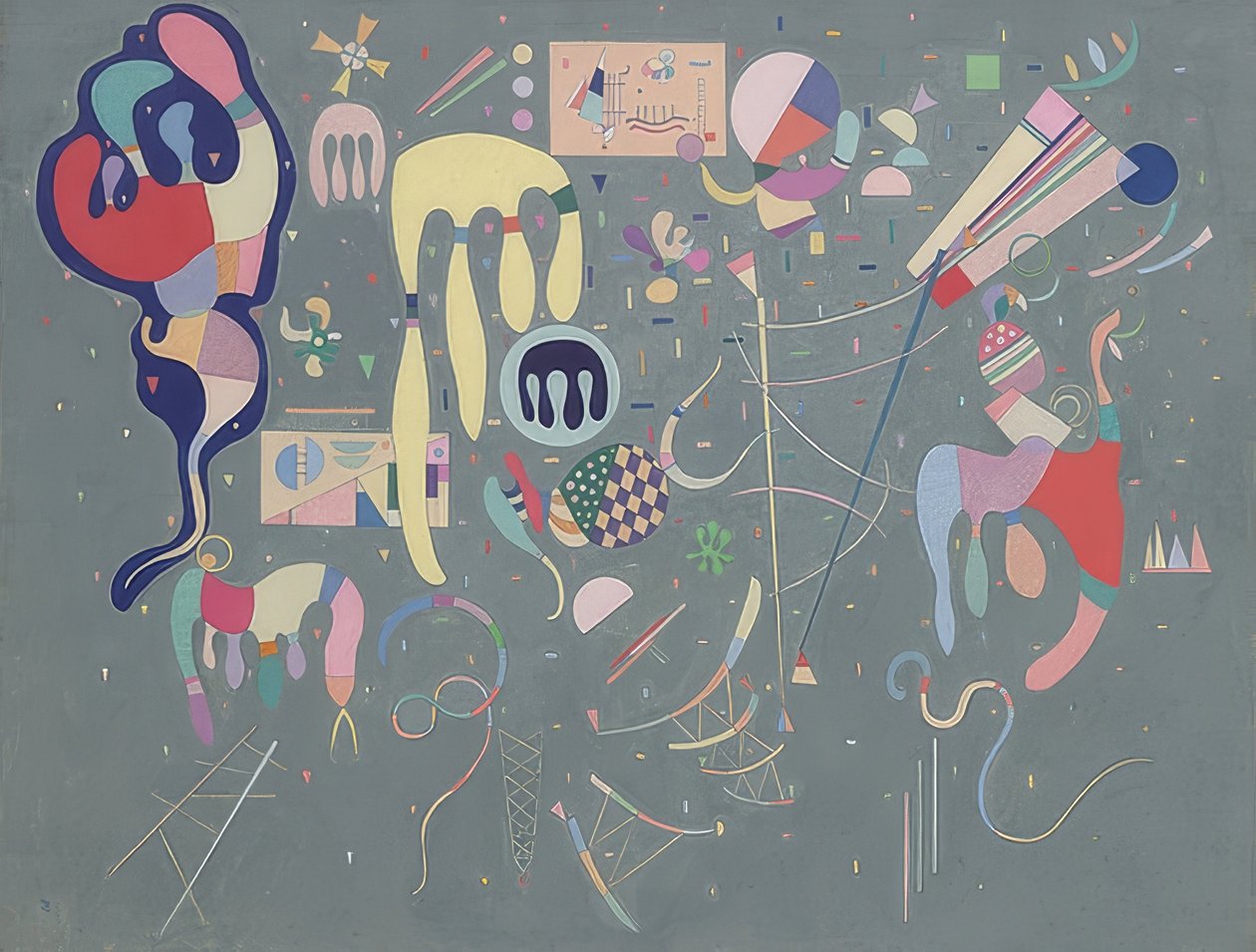Různé akce (Actions variées). 1941 od Wassily Kandinsky