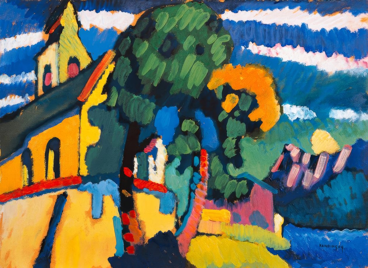 Vesnický kostel v Riegsee od Wassily Kandinsky