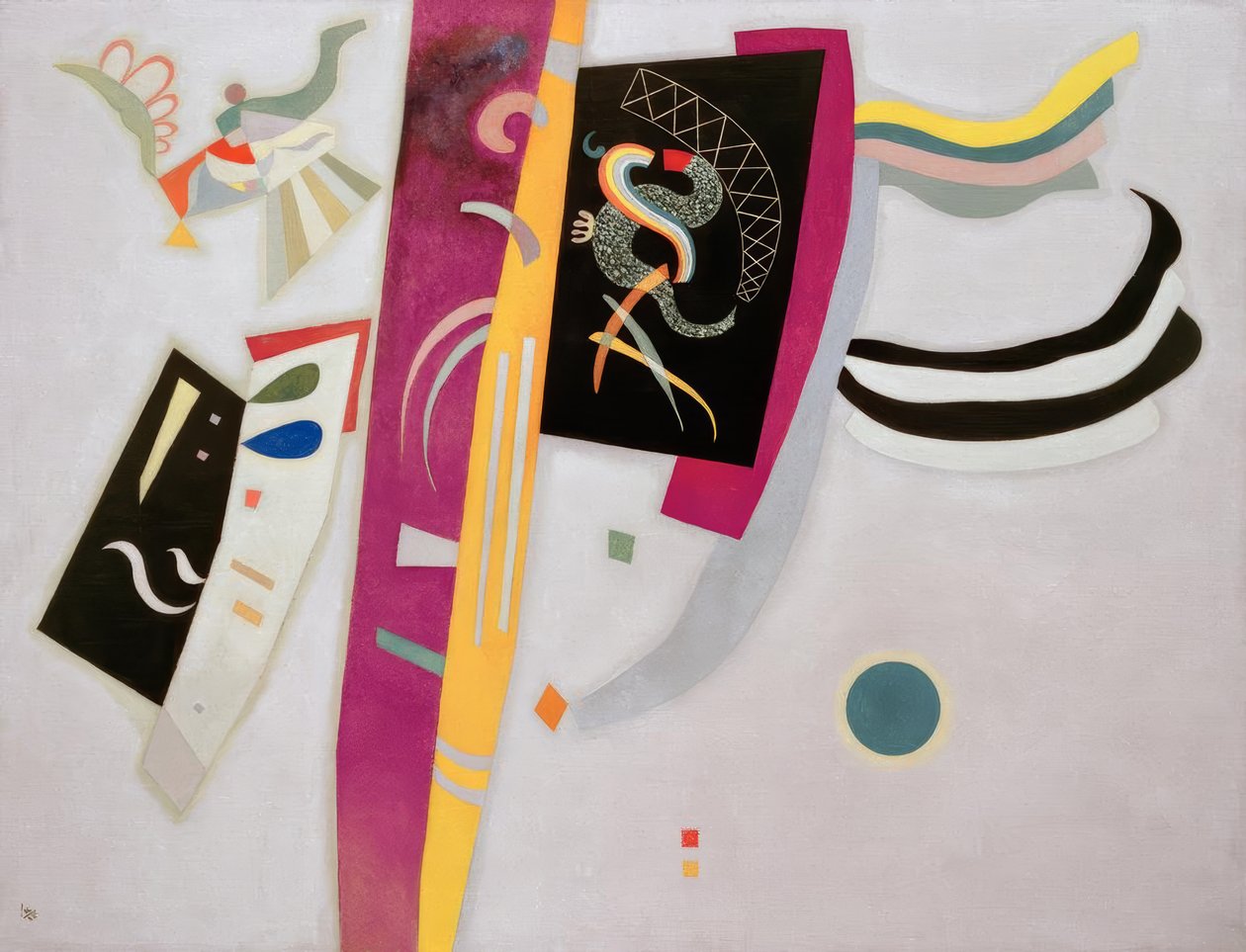 Fialová-oranžová od Wassily Kandinsky