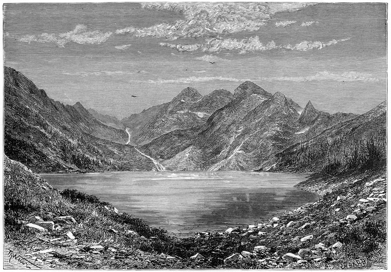 Rybí jezero, Švýcarsko, 1879 od Weber