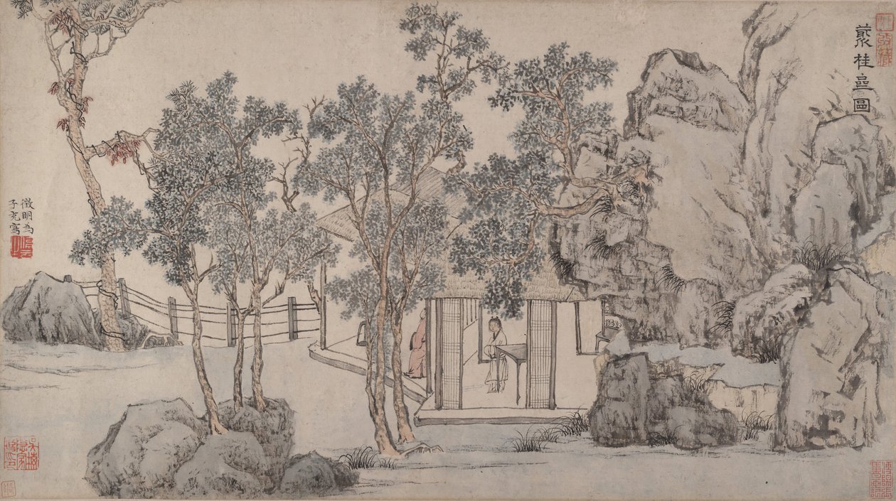 Cassia Grove Studio, ca. 1532. od Wen Zhengming