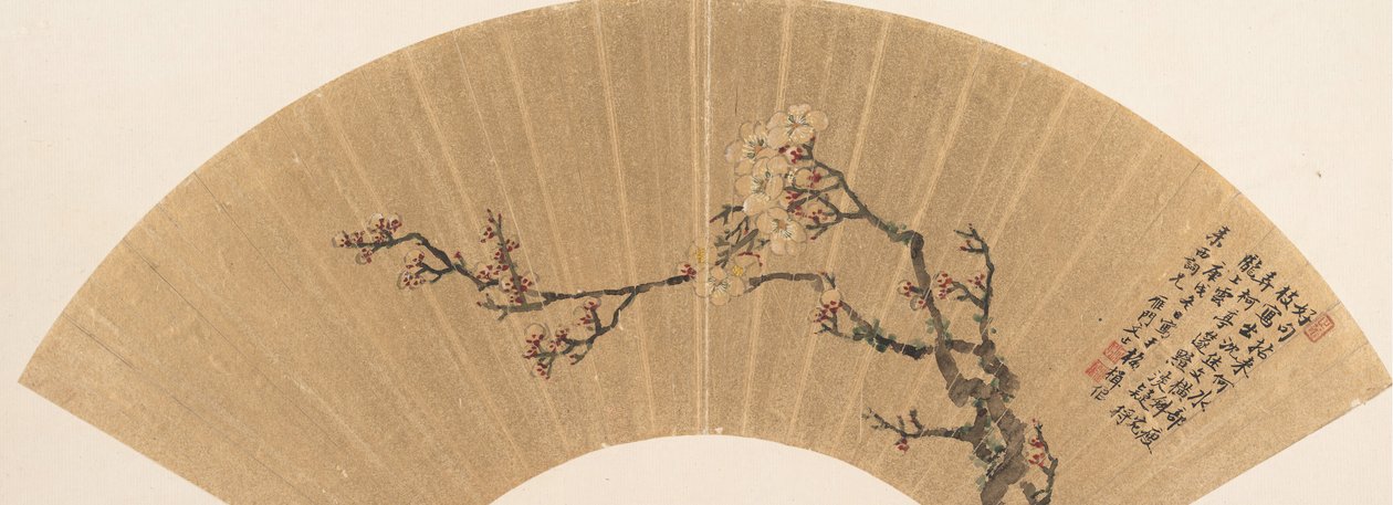 Plum Blossoms, datováno 1670. od Wen Zhi
