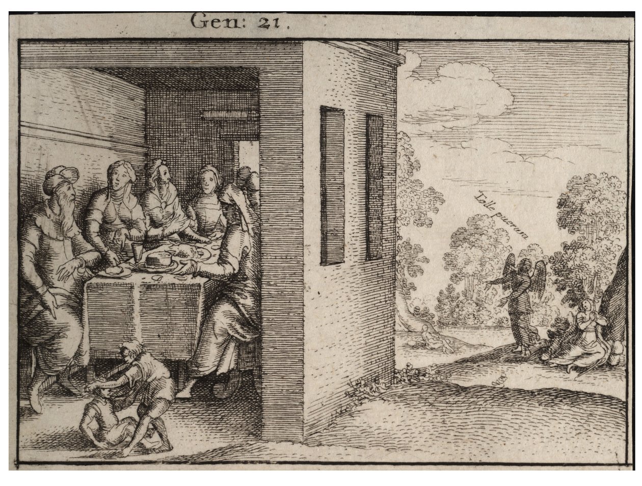 Abrahamův svátek. Stav 1 od Wenceslaus Hollar